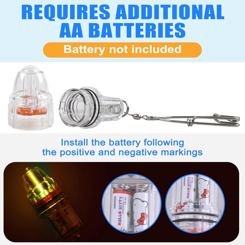 Shaddock Fishing Deep Drop LED Fishing Light, 4.3 Inch Waterproof Super Bright Underwater Fish Attracting Lamp with Clip for Swordfish Tilefish Halibut Tuna Night Fishing 2,100 ft - Image 5